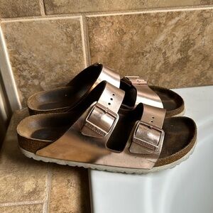 Rose Gold Birkenstock Sandals- EU 39 or 8.5/9